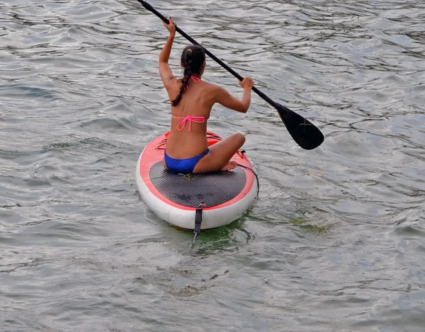 Lady on a Paddle Board
