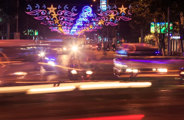 Colourful street illumination