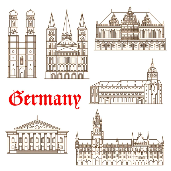 Famous landmarks of german architecture icon
