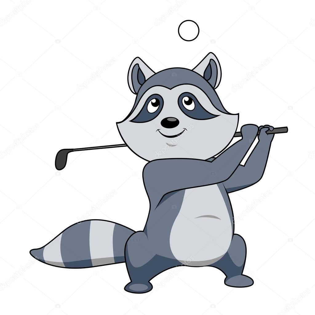 Animales Jugando Golf Divertida De Dibujos Animados Animales Jugando Golf Divertida De Dibujos Animados