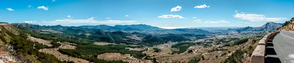 Panorama of mountain range in Alicante