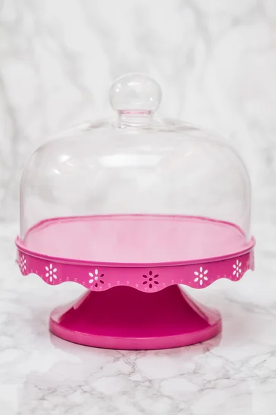 Empty Bell Jar with Pink Ground