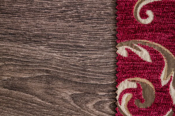 Close Up Detail of Red Color Fabric Texture