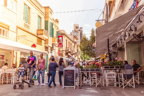 NICOSIA - APRIL 13 : Ledra street, a major shopping thoroughfare