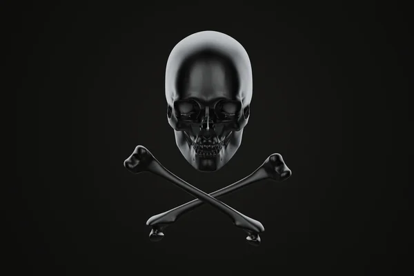 Jolly Roger, skull and crossbones. Contains clipping path