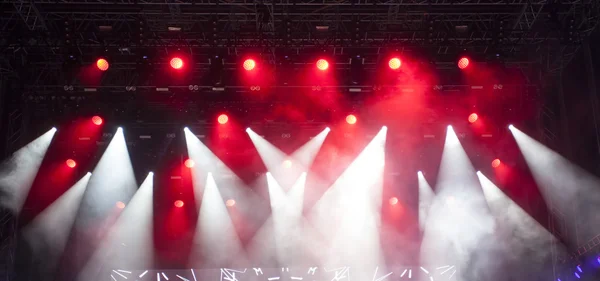 Stage lights and smoke on concert