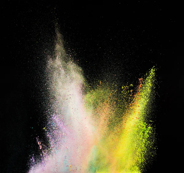 Freeze motion of colored dust explosion.