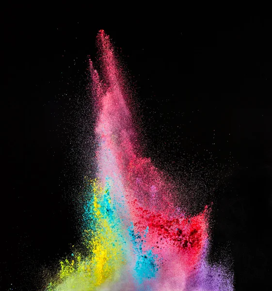 Freeze motion of colored dust explosion.