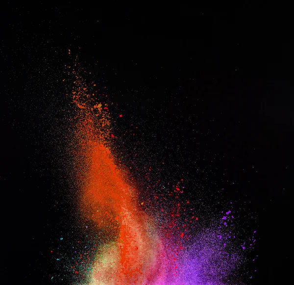 Freeze motion of colored dust explosion.