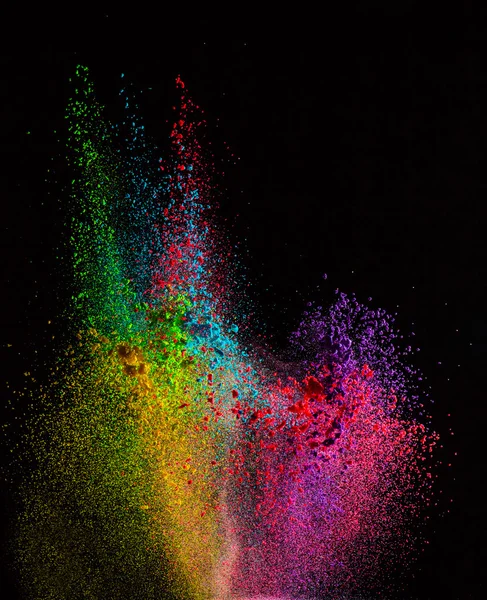 Freeze motion of colored dust explosion.