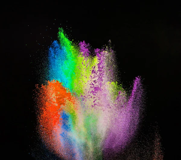 Freeze motion of colored dust explosion.