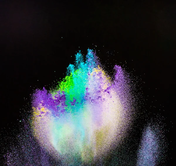 Freeze motion of colored dust explosion.