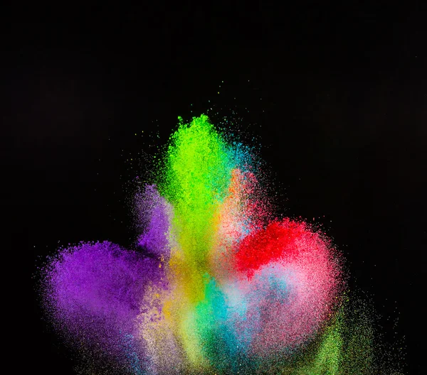 Freeze motion of colored dust explosion.