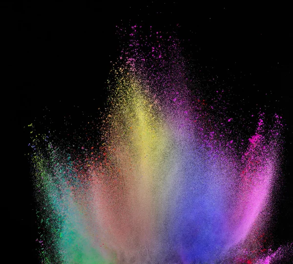 Freeze motion of colored dust explosion.