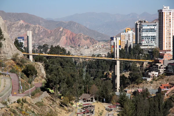La Paz cityscape with the Bridge of the Americas