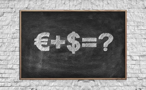 Chalk board with drawing money formula