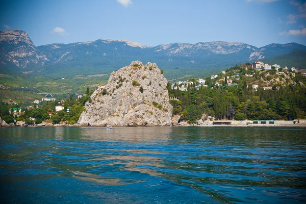 The Crimean landscape. Gursuf city, Black Sea, rocks