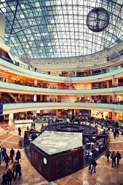 Moscow - march 9: Shopping complex Afimall City is located in business center Moscow City. Russia, Moscow, march 9, 2015