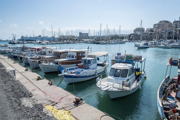 Boat dock of Heraklion port.Greece 16.09.2015.