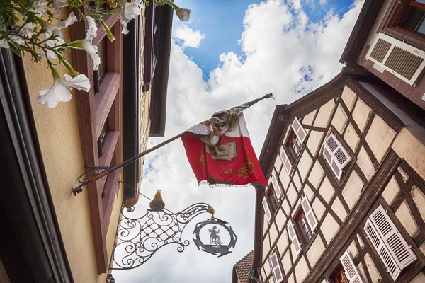 Street decorative signage of shop in Kaysersberg ( Alsace, Franc
