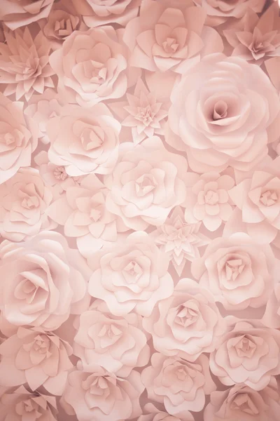Decorative background from white paper flowers