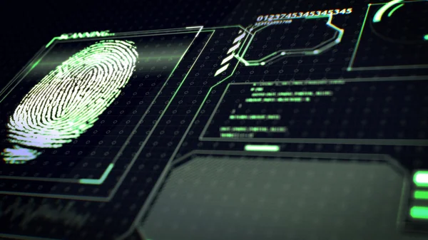 Fingerprint scanner, identification system.