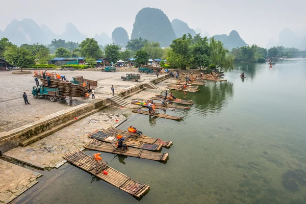 Li river karst mountain landscape in Yangshuo, China