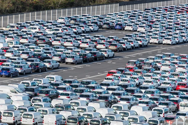 Rows of new cars - Reunion, France