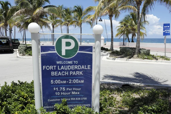 Welcome to Fort Lauderdale Beach Park Sign