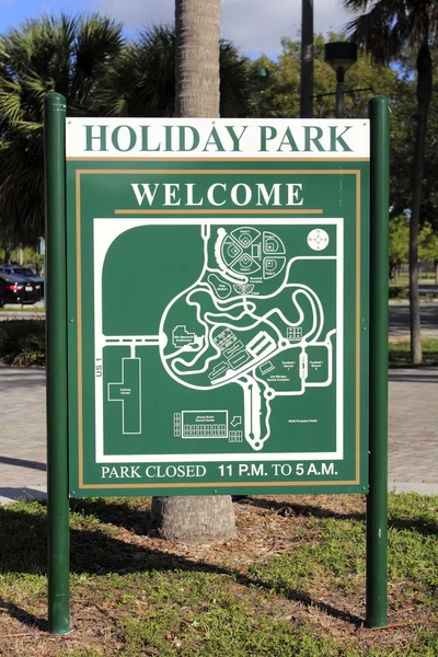 Holiday Park Welcome Sign