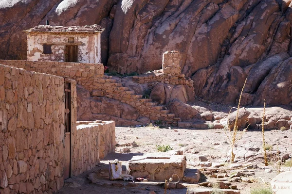 Farm house with well on the mount Sinai in Egypt