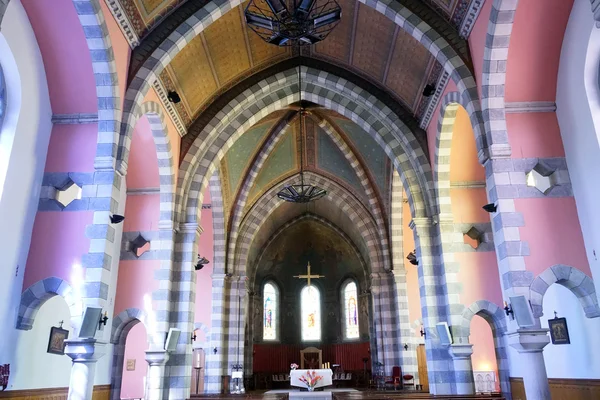 Inside cathedral in Mauleon