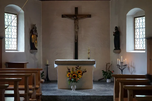 Inside church near pylgrim\'s hostel