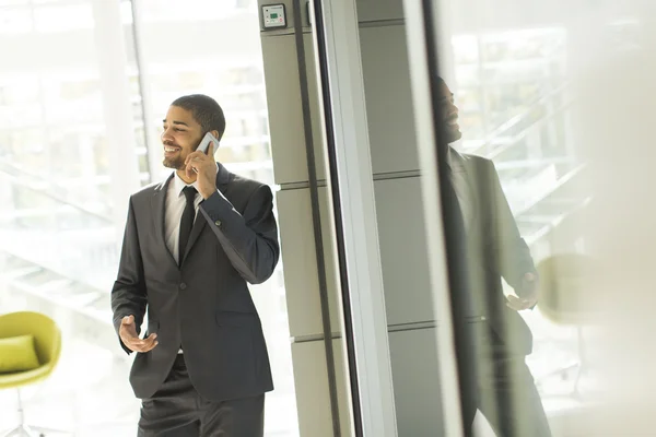 Young black man in the office