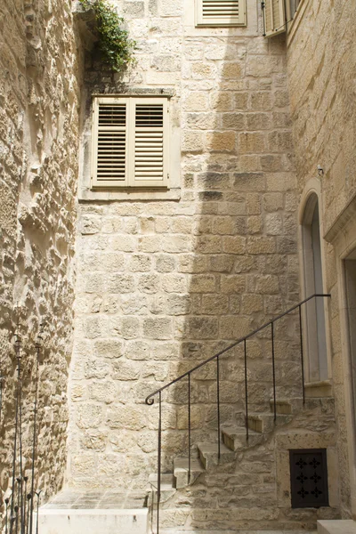 Stairs and facade of the house