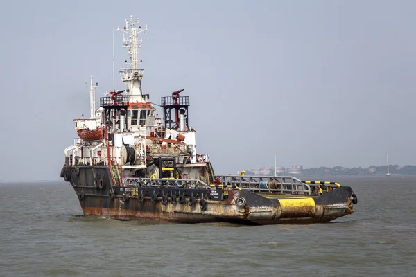 Industrial ship in the waters of Mumbai