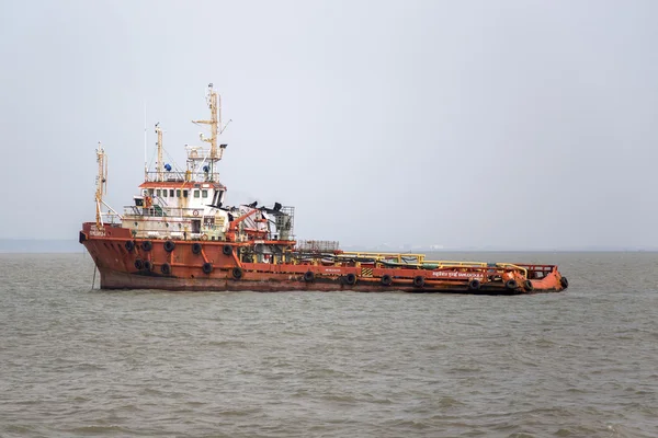 Industrial ship in waters of Mumbai