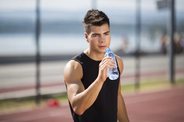 Man drinking water