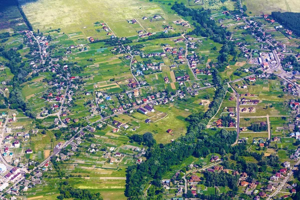 Aerial view of city suburb