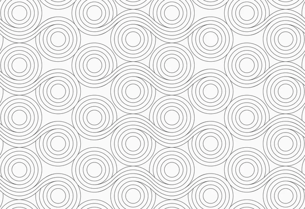 Gray circles with wavy lines merging