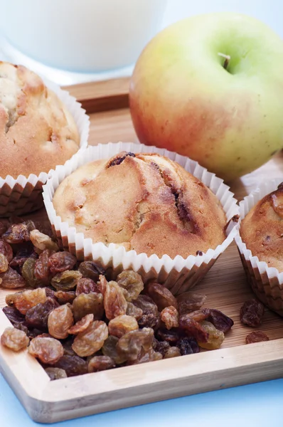 Apple muffin close up