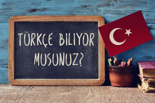 Question do you speak Turkish? written in Turkish