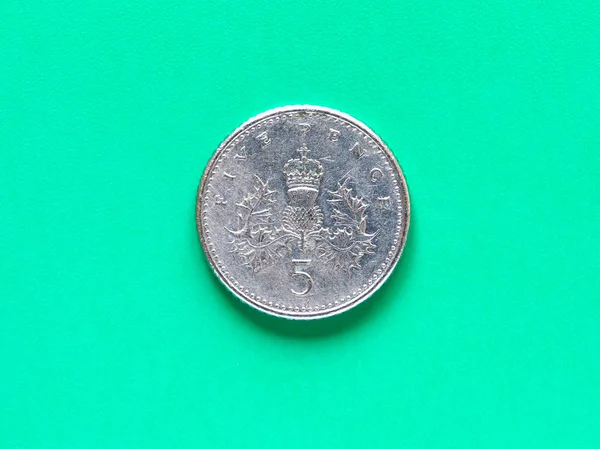 GBP Pound coin - 5 Pence