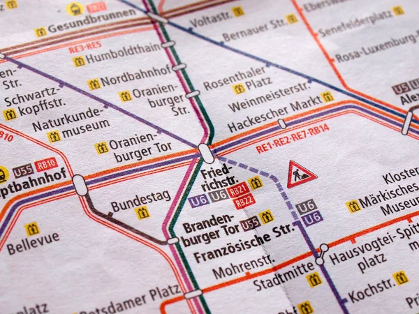 Detail of Berlin subway map