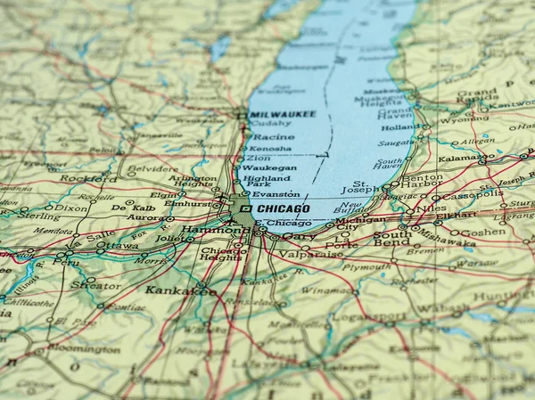 Map detail with selective focus