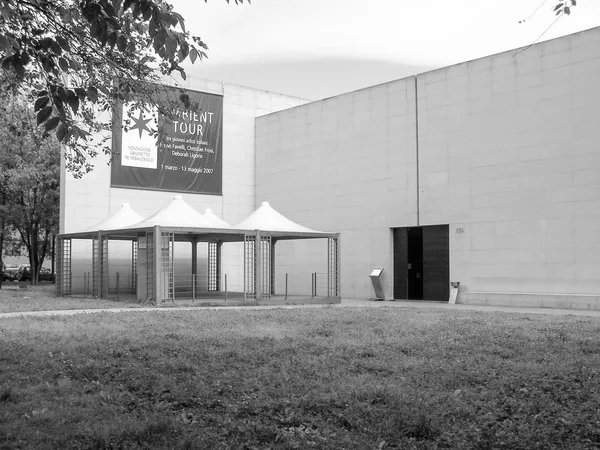 Black and white SSR Art Gallery in Turin