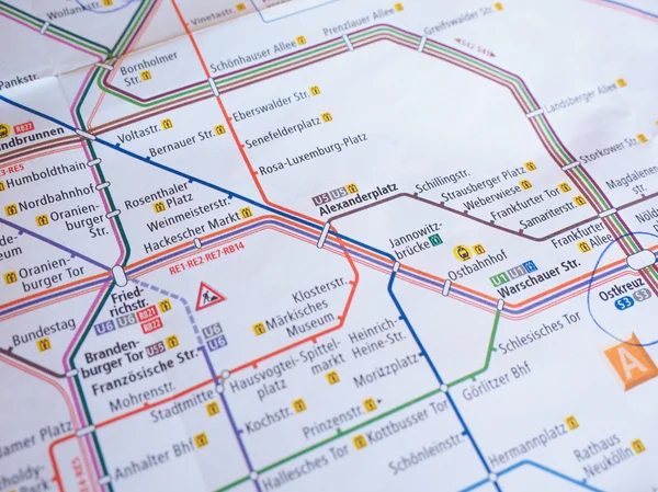 Tube map of Berlin underground aka Ubahn