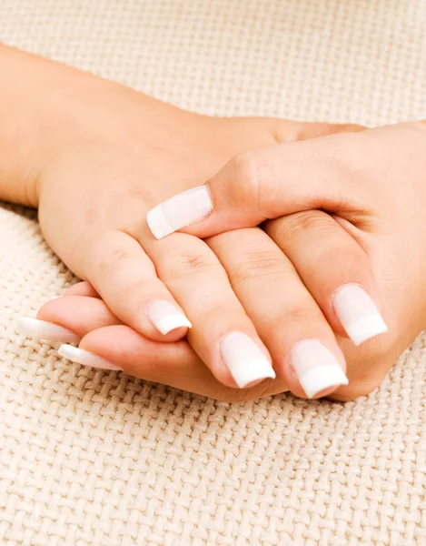 Woman\'s french manicure