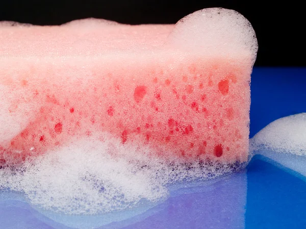 Sponge with bubbles close-up