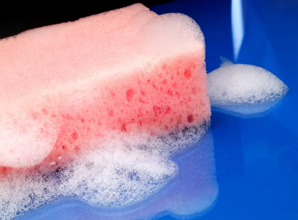 Sponge with bubbles close-up